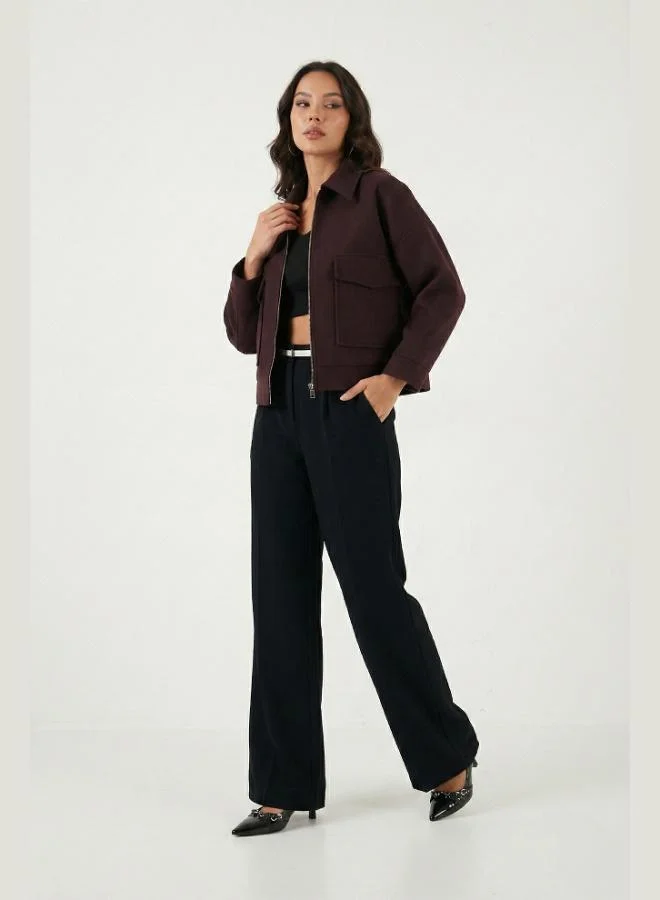 Lela Lela Regular Fit Classic Collar Lined Jacket With Pocket Details Women'S Jacket 6927670